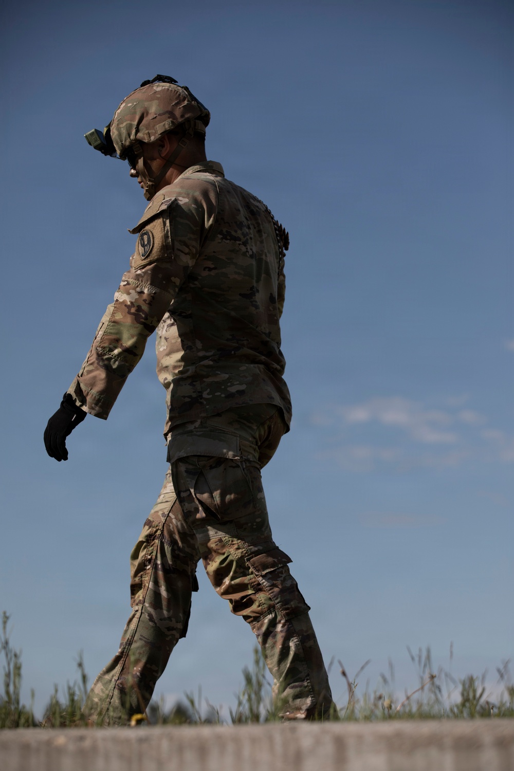 U.S. Army Reserve Soldier Prepares for a Live Fire Range Exercise during the Best Squad Competition