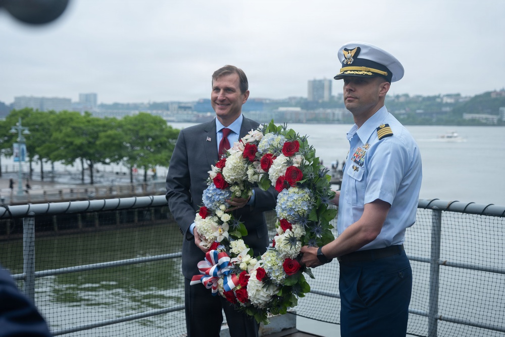 U.S. Coast Guard participates in Memorial Day ceremony aboard Intrepid Museum