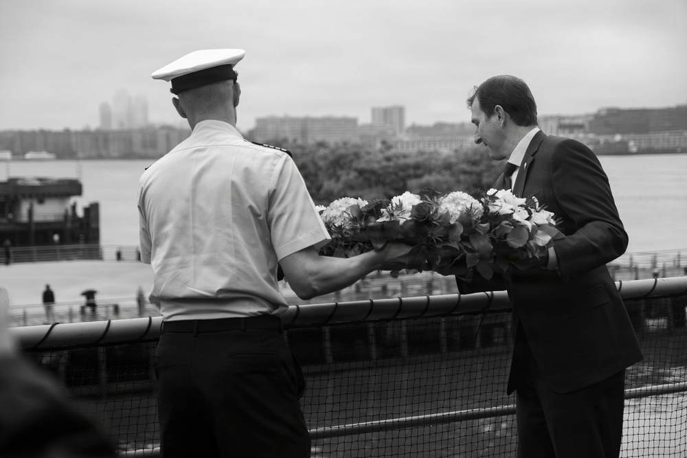 U.S. Coast Guard participates in Memorial Day ceremony aboard Intrepid Museum