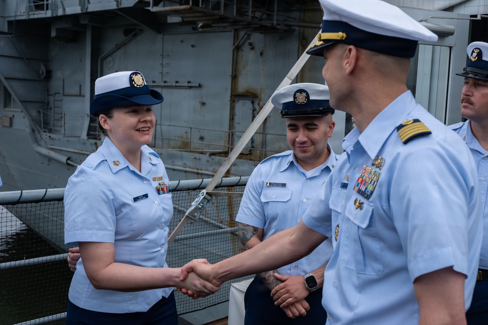 U.S. Coast Guard participates in Memorial Day ceremony aboard Intrepid Museum