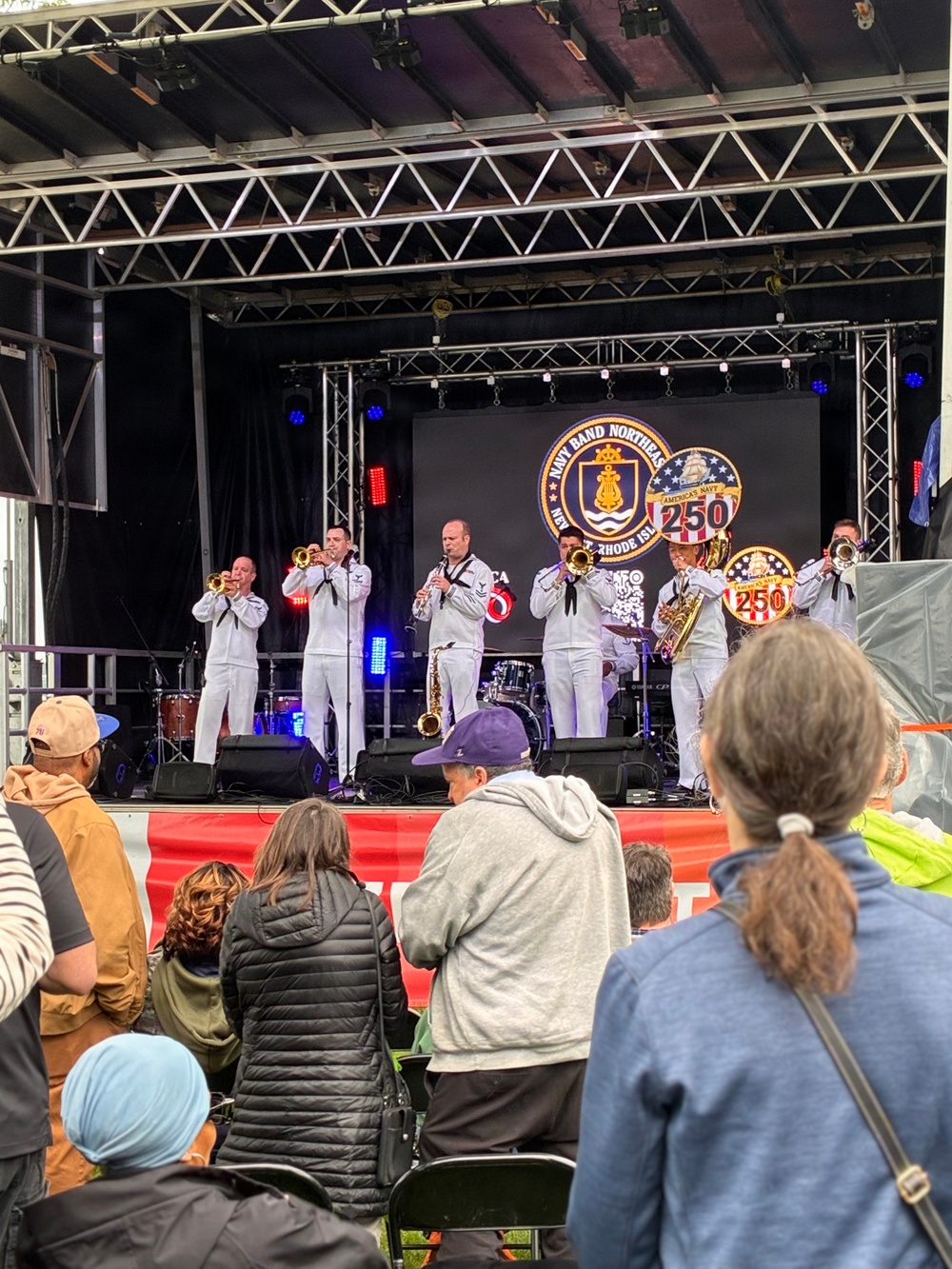 Navy Band Northeast’s Jack Tar Brass Band performs for Harrisburg Arts Fest in River From Park supporting Harrisburg Navy Week.