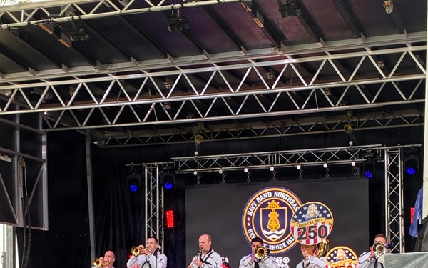 Navy Band Northeast’s Jack Tar Brass Band performs for Harrisburg Arts Fest in River From Park supporting Harrisburg Navy Week.