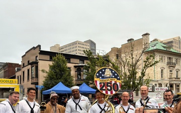 Navy Band Northeast’s Jack Tar Brass Band performs for Harrisburg Arts Fest in River From Park supporting Harrisburg Navy Week.