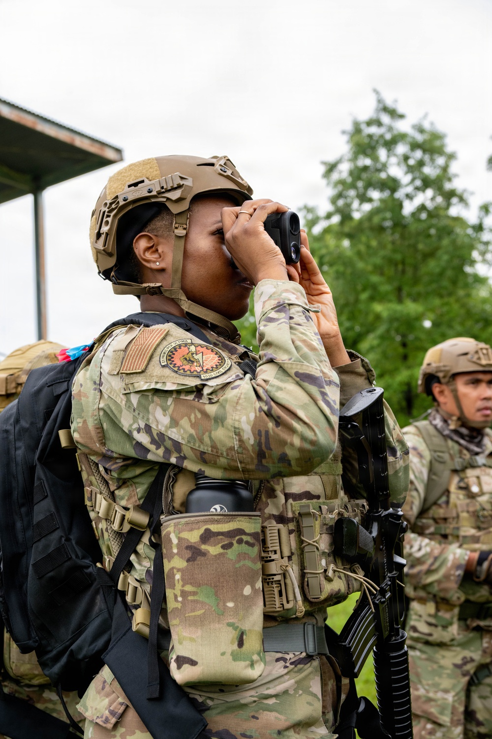 Air National Guard Emergency Management students complete land navigation training conducted by the 188th Wing at Fort Chaffee
