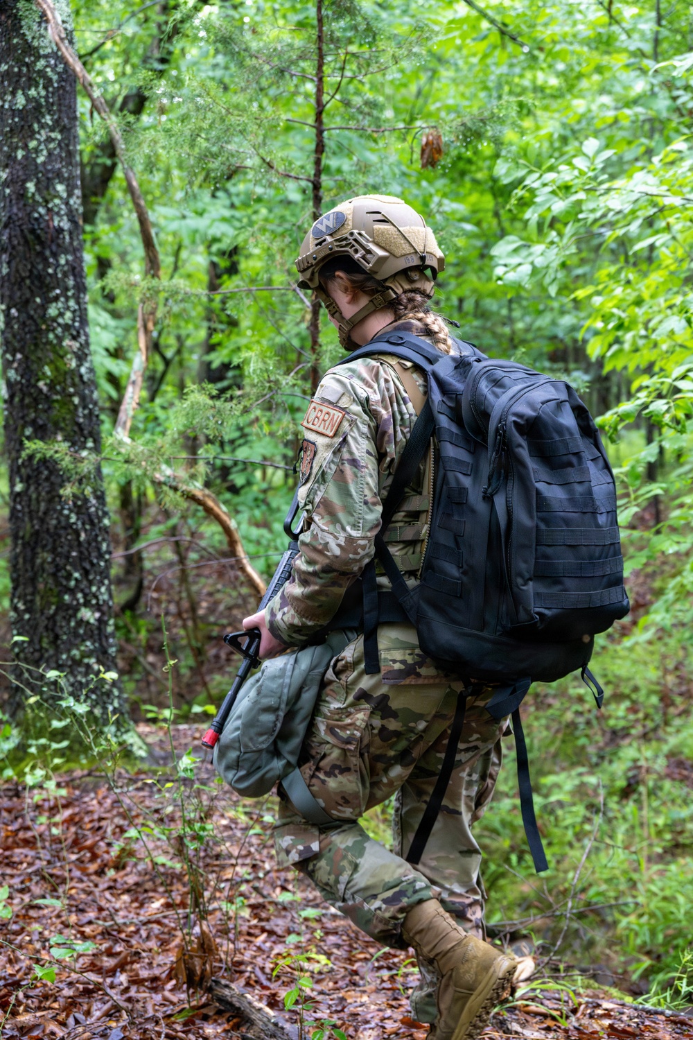 Air National Guard Emergency Management students complete land navigation training conducted by the 188th Wing at Fort Chaffee