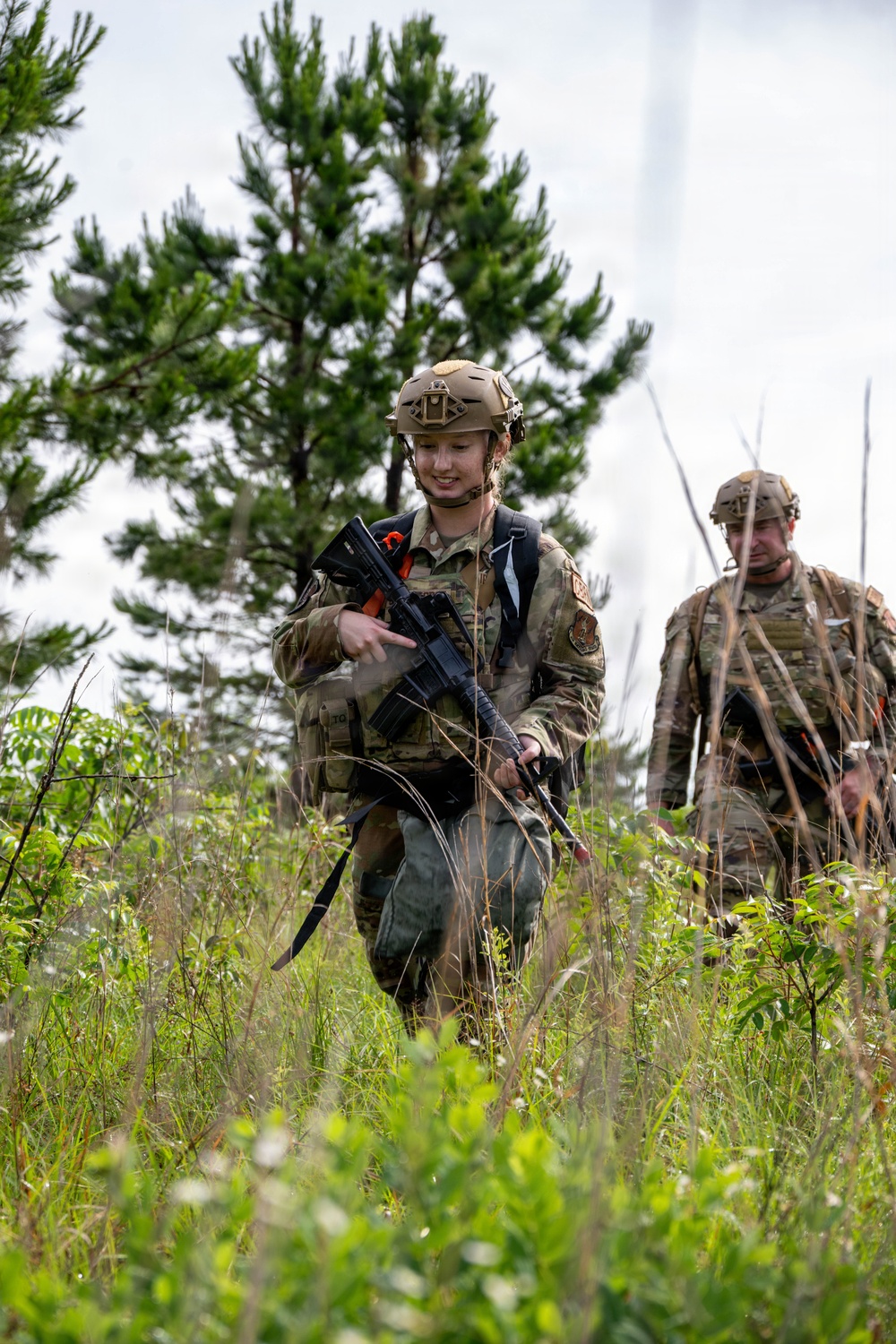 Air National Guard Emergency Management students complete land navigation training conducted by the 188th Wing at Fort Chaffee