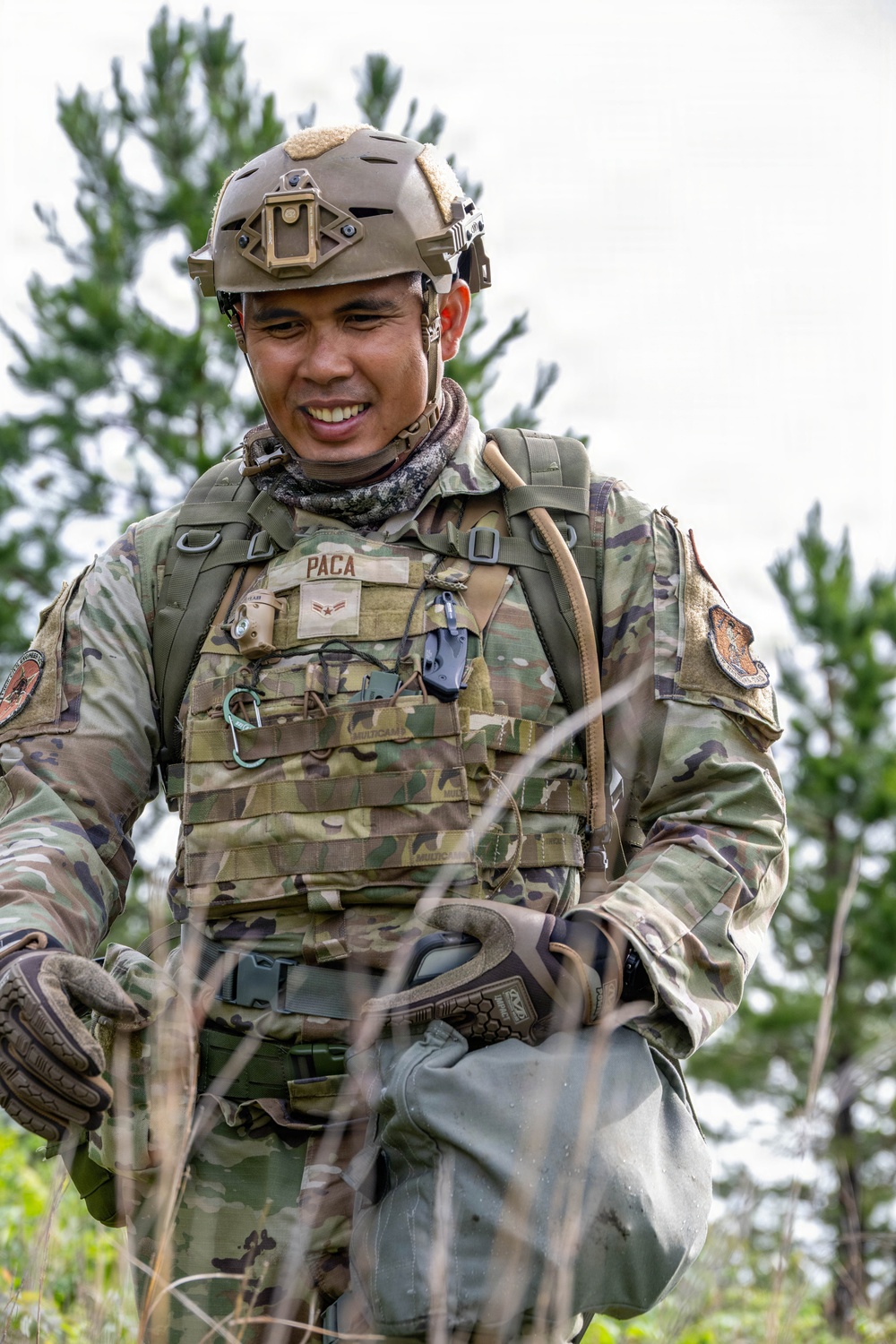 Air National Guard Emergency Management students complete land navigation training conducted by the 188th Wing at Fort Chaffee