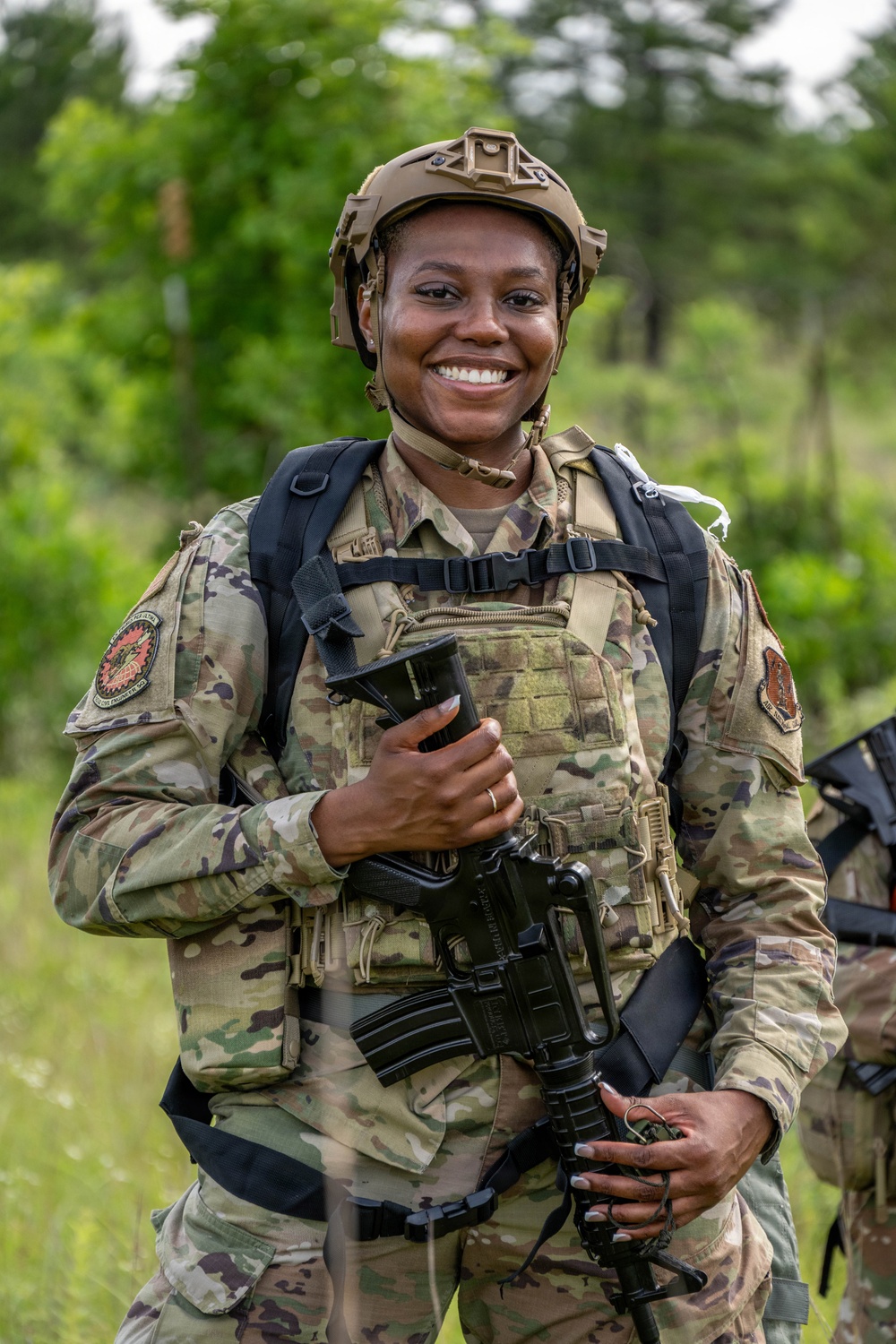 Air National Guard Emergency Management students complete land navigation training conducted by the 188th Wing at Fort Chaffee