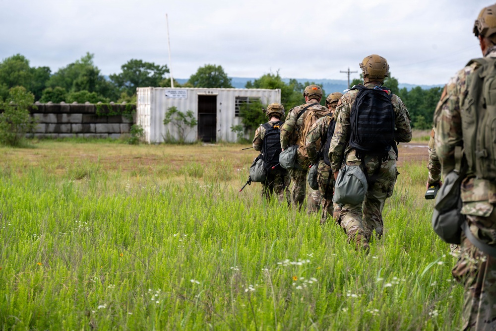 Air National Guard Emergency Management students complete land navigation training conducted by the 188th Wing at Fort Chaffee