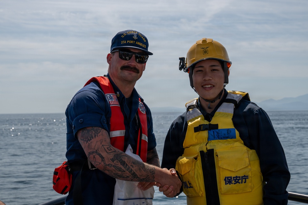U.S., Canadian, and Japanese Coast Guards complete joint search and rescue exercise in Strait of Juan de Fuca