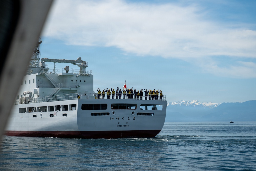 U.S., Canadian, and Japanese Coast Guards complete joint search and rescue exercise in Strait of Juan de Fuca