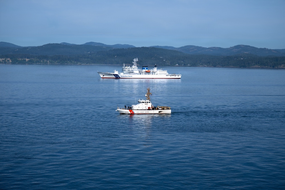 U.S., Canadian, and Japanese Coast Guards complete joint search and rescue exercise in Strait of Juan de Fuca