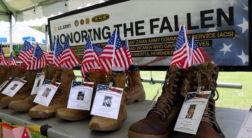Memorial Day Ceremony, ‘Heroes’ Boots’ Display on Camp Zama Honor Fallen Service Members