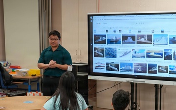 U.S. Naval Ship Repair Facility and Japan Regional Maintenance Center personnel bring hands-on STEAM lessons to Ikego Elementary School