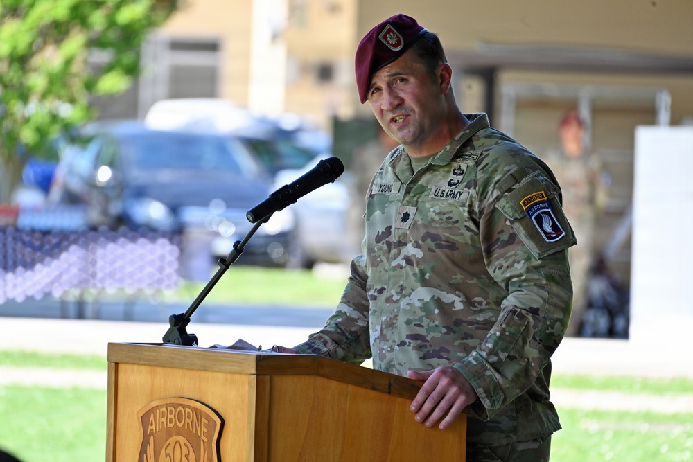 1-503rd Infantry Regiment Conducts Change of Responsibility Ceremony