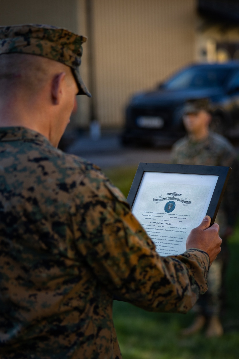 Indiana native, U.S. Marine officer promotes during deployment in Baltic Sea