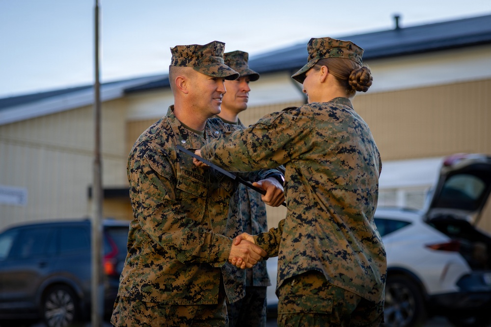 Indiana native, U.S. Marine officer promotes during deployment in Baltic Sea