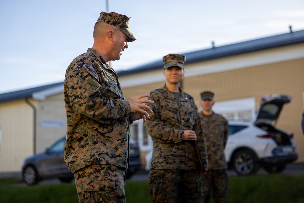 Indiana native, U.S. Marine officer promotes during deployment in Baltic Sea