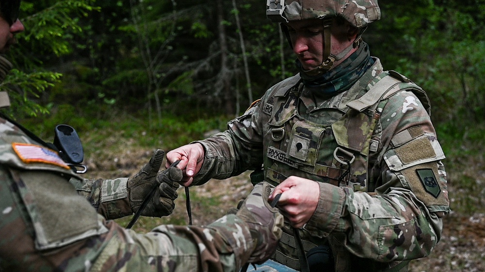 Virginia Guard engineers conduct counter-mobility training in Finland