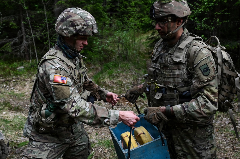 Virginia Guard engineers conduct counter-mobility training in Finland