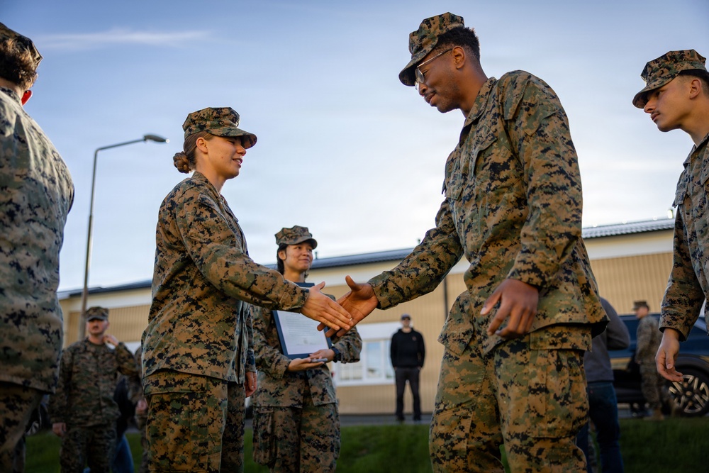 Indiana native, U.S. Marine officer promotes during deployment in Baltic Sea
