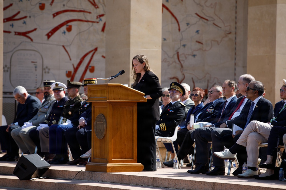 Allies honor fallen Americans at Normandy Memorial Day ceremony
