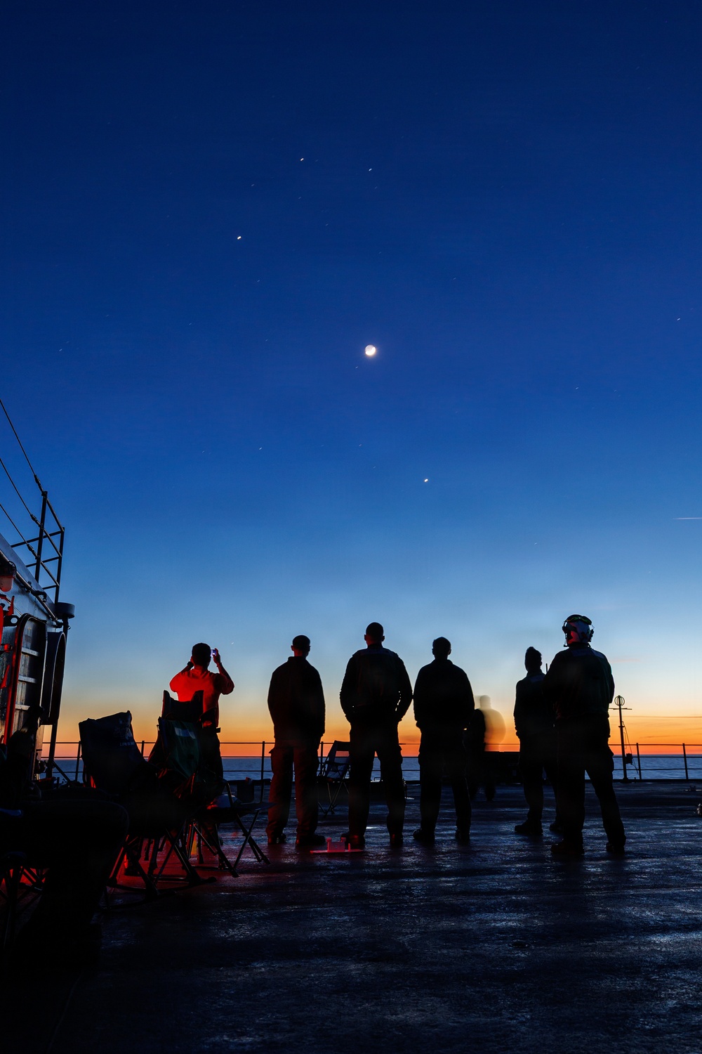 USS Mount Whitney Night Flight Operations