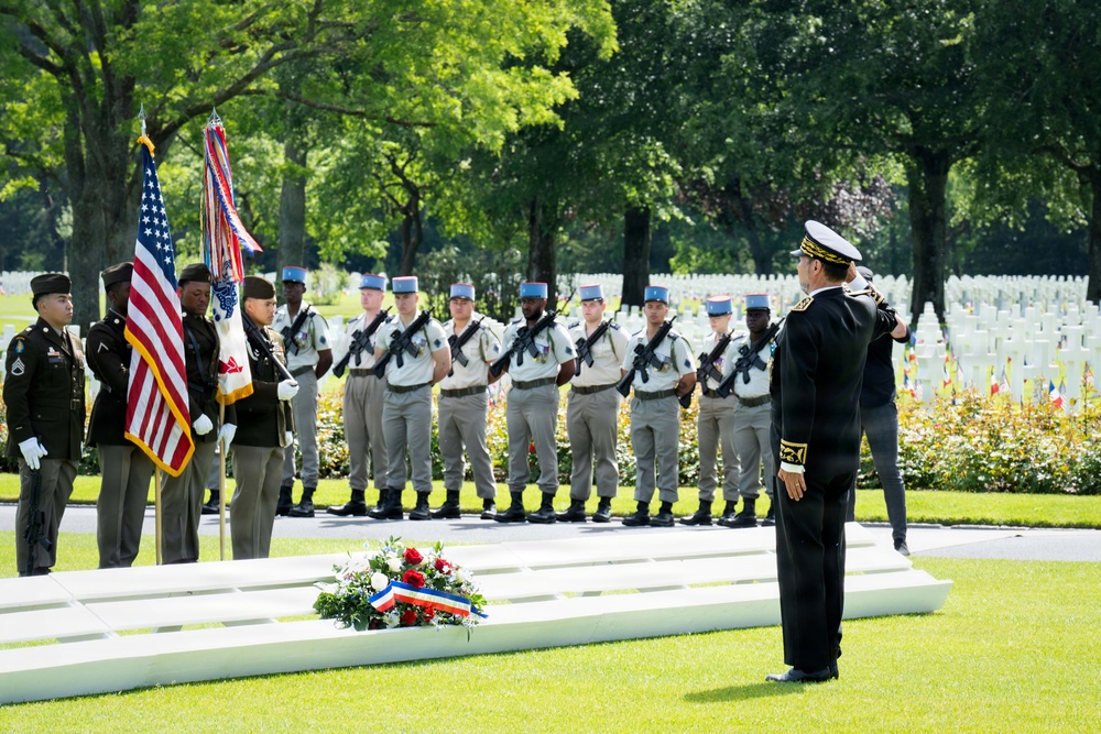 Soldiers of Multi-Domain Command - Europe participate in a Memorial Day Ceremony at Lorraine American Cemetery