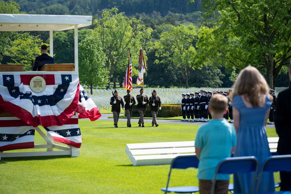 Soldiers of Multi-Domain Command - Europe participate in a Memorial Day Ceremony at Lorraine American Cemetery