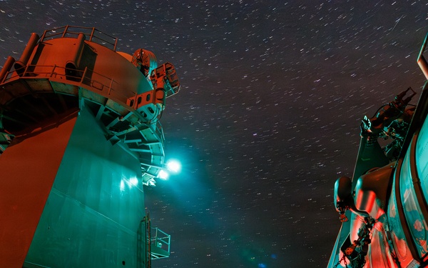 USS Mount Whitney Night Flight Operations