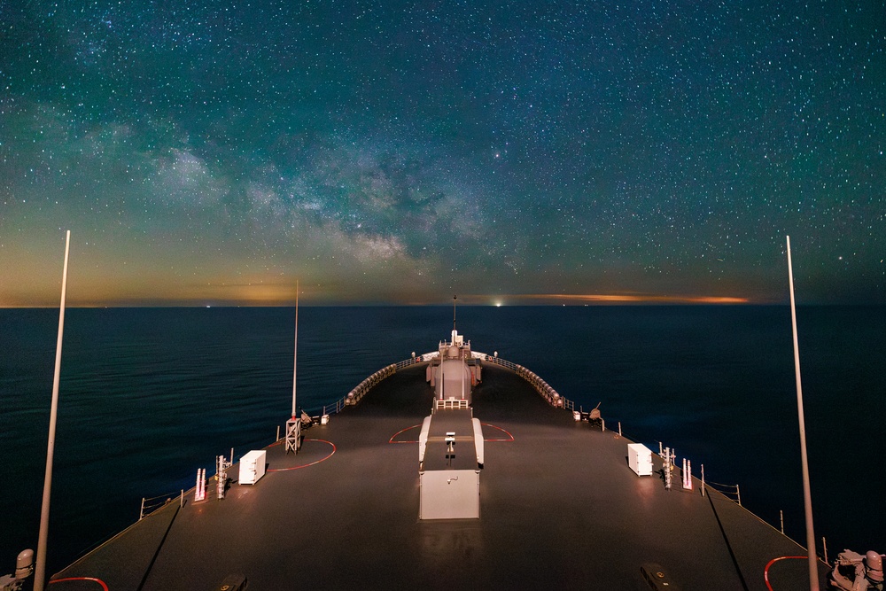 USS Mount Whitney Night Flight Operations