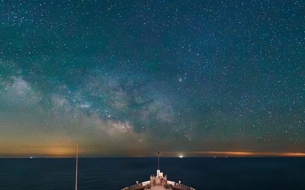 USS Mount Whitney Night Flight Operations