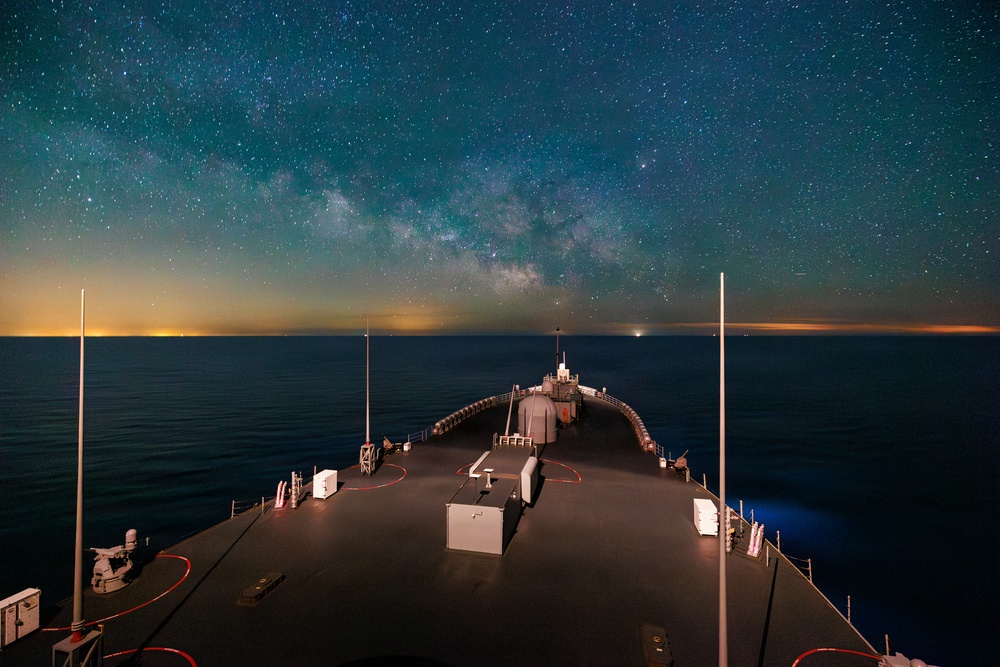 USS Mount Whitney Night Flight Operations