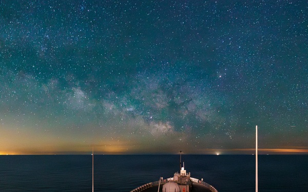 USS Mount Whitney Night Flight Operations