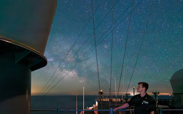 USS Mount Whitney Night Flight Operations