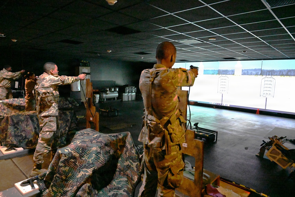 VIARNG 786th MP Company Conducts Virtual Pistol Training at JB MDL
