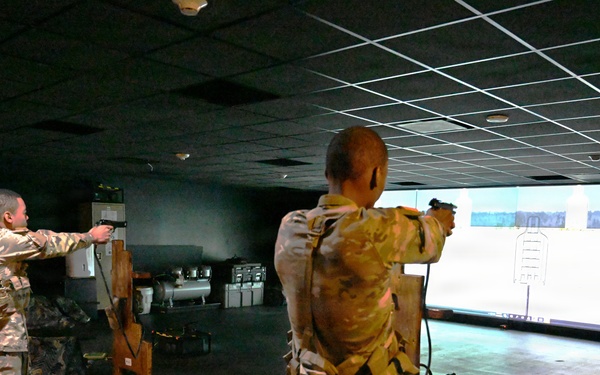 VIARNG 786th MP Company Conducts Virtual Pistol Training at JB MDL
