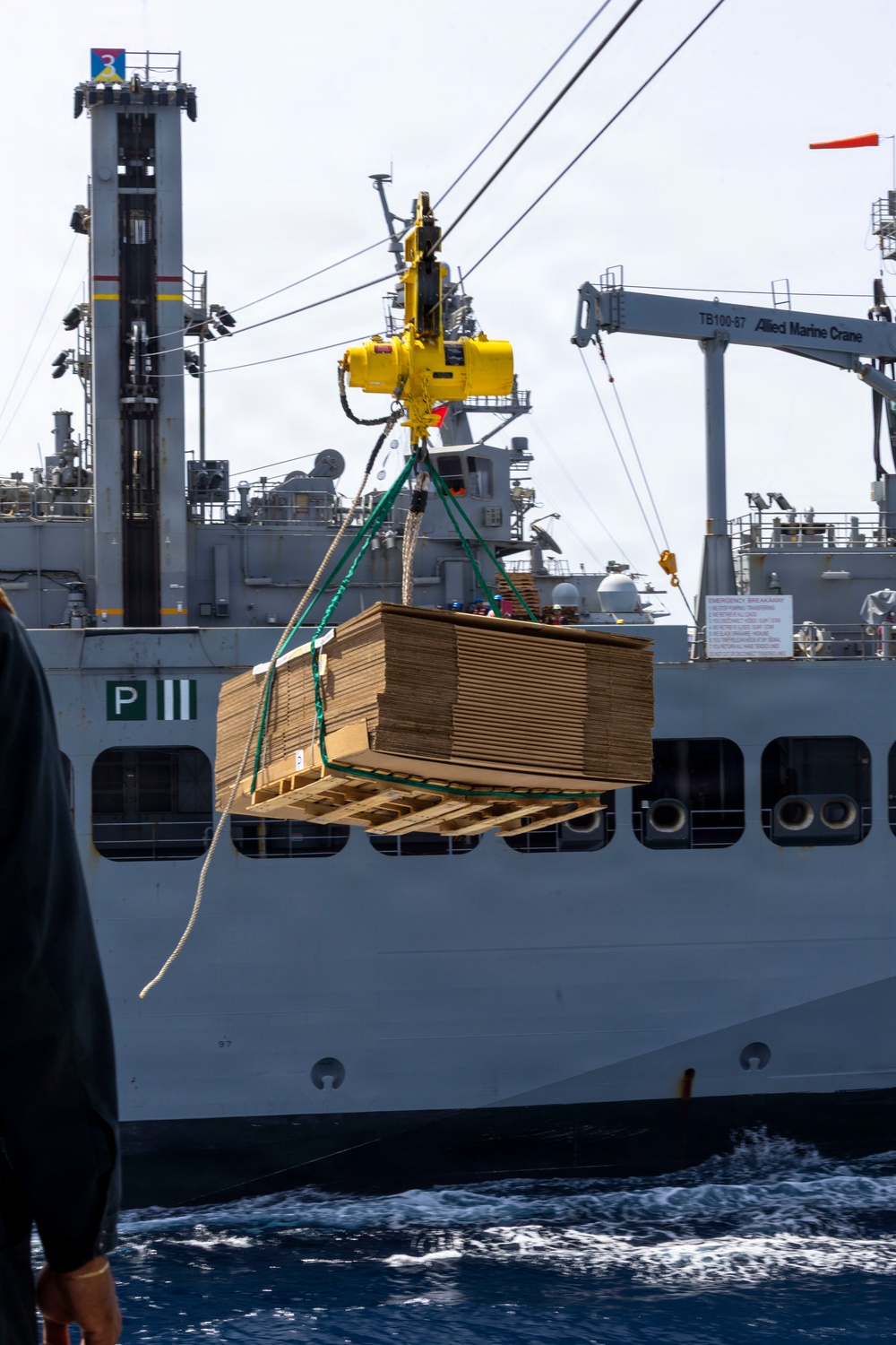 USS Comstock Conducts a Replenishment-at-Sea with USNS John Lewis