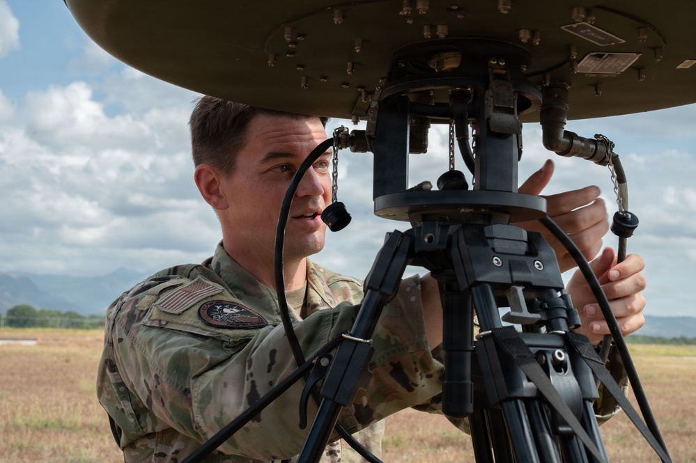 Balikatan 2026: U.S. Airmen maintain receiver transmitter during BK26