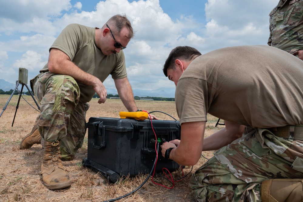 Balikatan 2026: U.S. Airmen maintain receiver transmitter during BK26