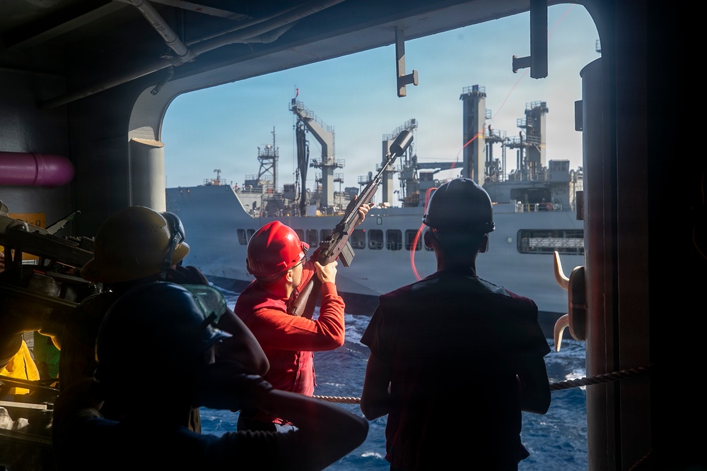 USS Tripoli Refuels at Sea