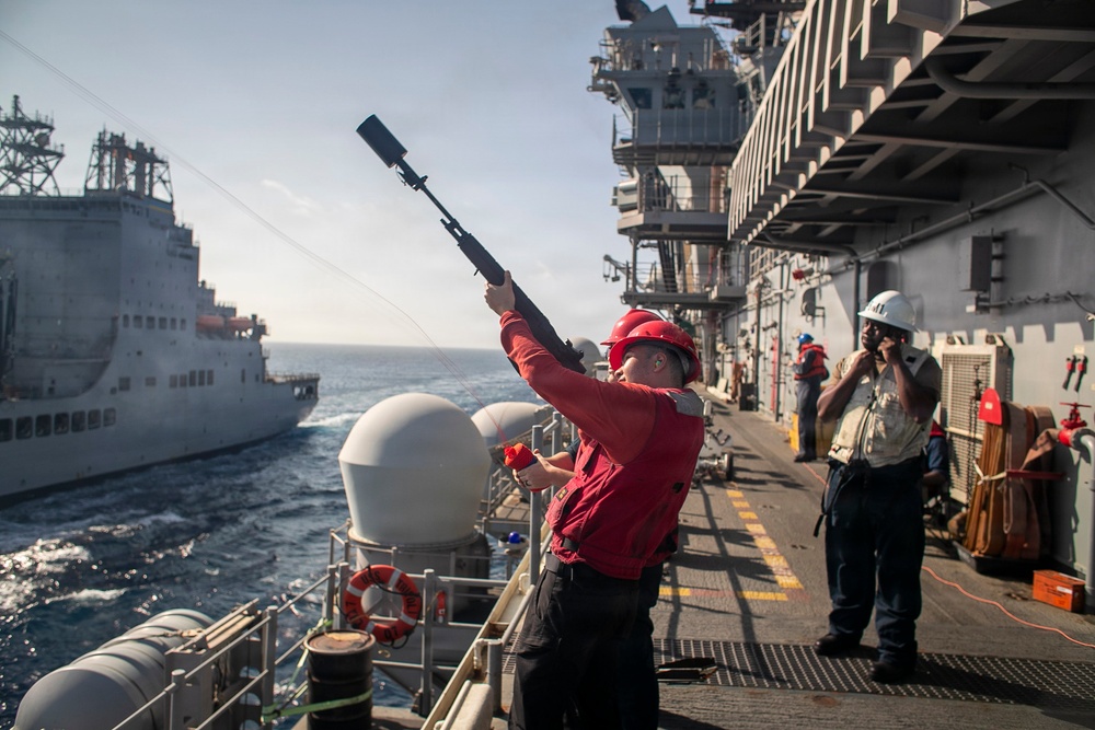 USS Tripoli Refuels at Sea