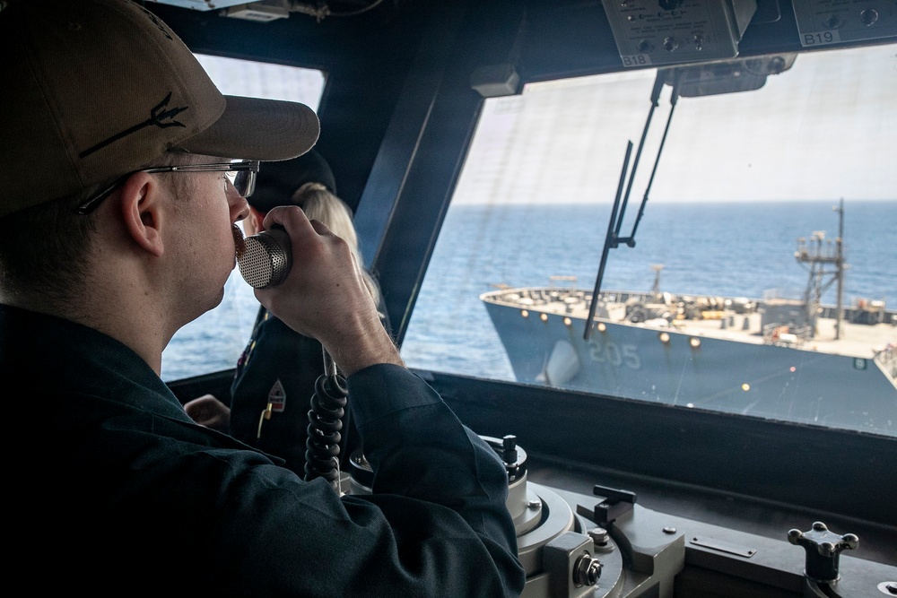USS Tripoli Refuels at Sea