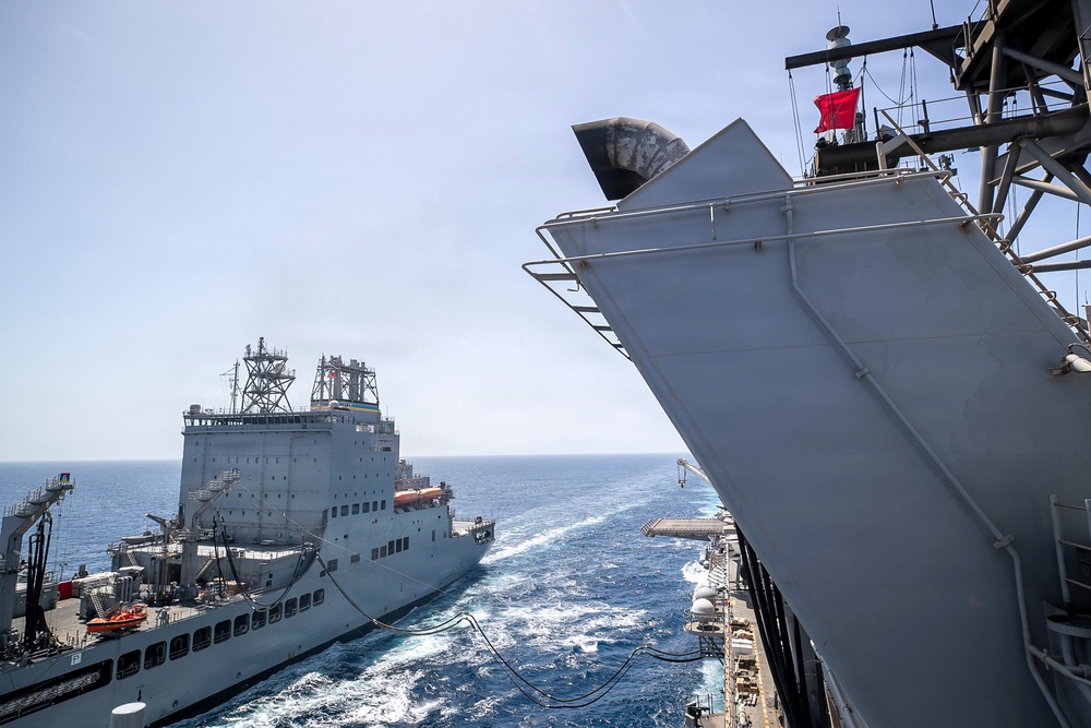 USS Tripoli Refuels at Sea