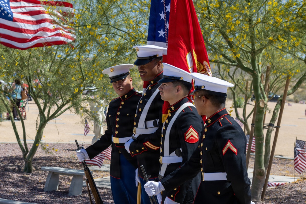 Memorial Day observance at Mountain View Cemetery in Barstow