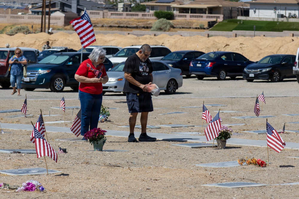 Memorial Day observance at Mountain View Cemetery in Barstow