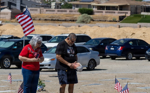 Memorial Day observance at Mountain View Cemetery in Barstow