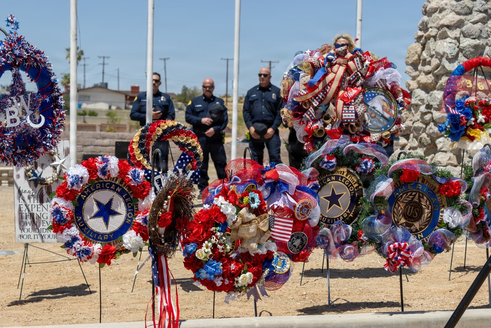 Memorial Day observance at Mountain View Cemetery in Barstow
