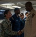 Capt. Timothy Carter, Commander Amphibious Squadron Eleven Visits USS Rushmore