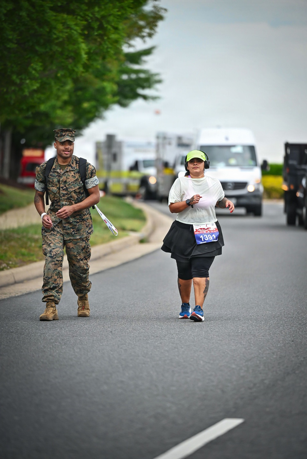 At mile 11, she wanted to quit. Marines made sure she didn’t